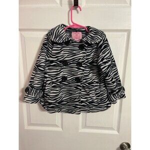 Copper Key Zebra Print Fleece Coat Size 2/3